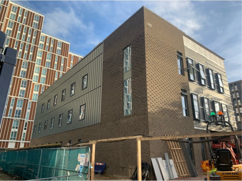 A photograph showing Bracknell Forest Centre for Health under construction